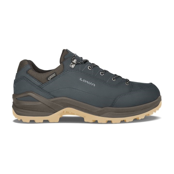 Lowa Renegade GTX Lo Heren - Wandelschoenen Donkerblauw / Geel BXFIGM169